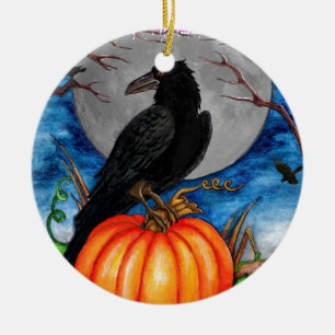 The Raven Ceramic Tree Decoration