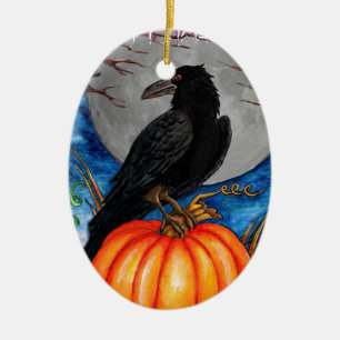 The Raven Ceramic Tree Decoration