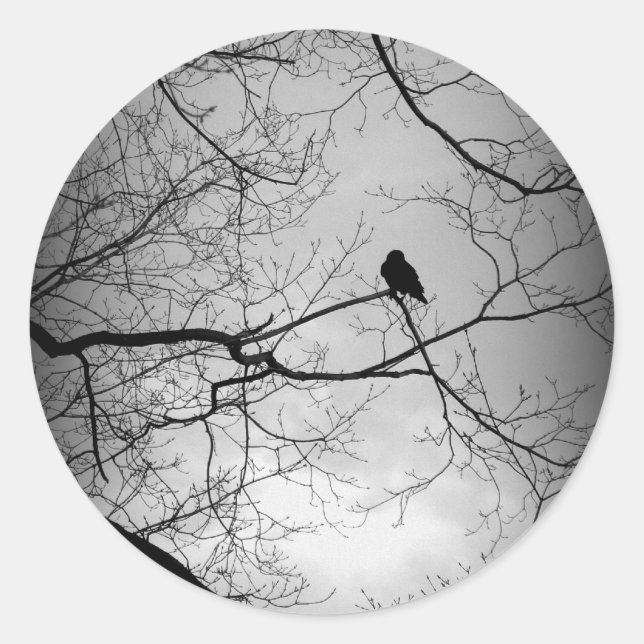 The Raven Classic Round Sticker (Front)