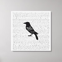 The Raven Complete Poem by Edgar Allan Poe 12x12