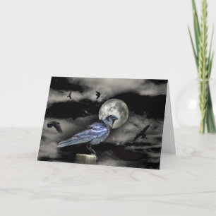 The Raven Edgar Allen Poe Halloween Card