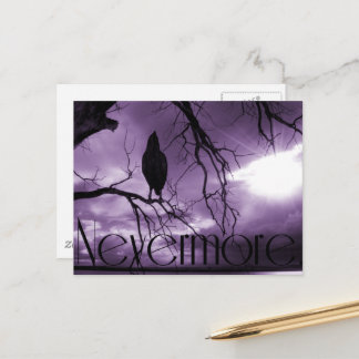 The Raven - Nevermore Sunbeams & Tree Postcard