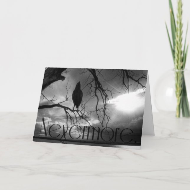 The Raven - Nevermore Sunbeams Tree Thank You Card (Front)