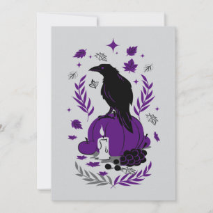 The Raven of Autumn – Gothic Halloween Soirée  Invitation