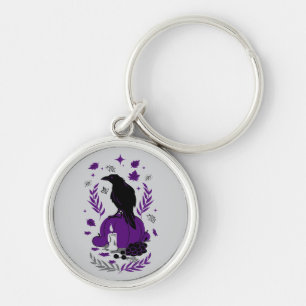 The Raven of Autumn Gothic Keychain