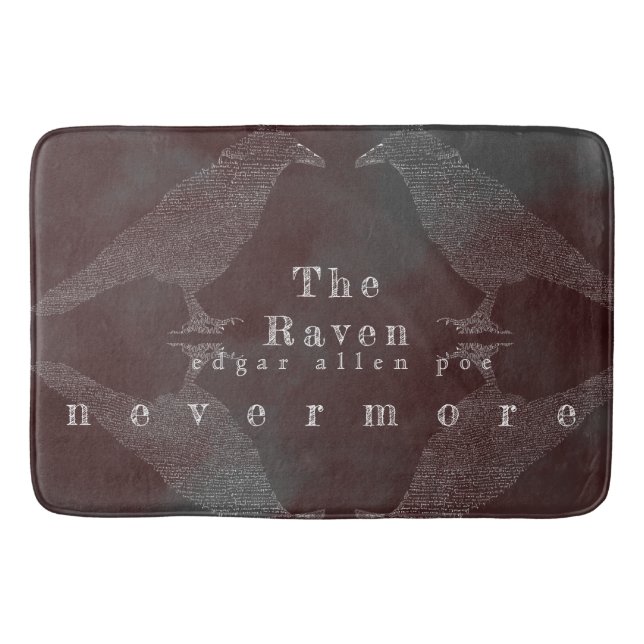 The Raven Poem Bath Mat (Front)