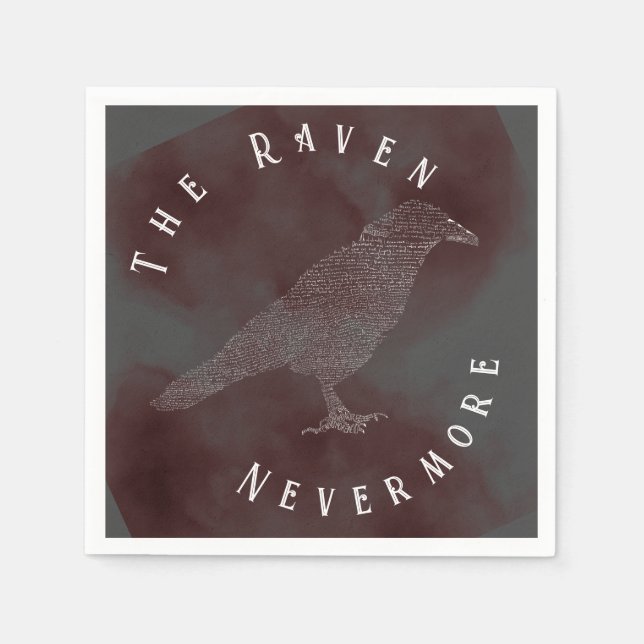 The Raven Poem Napkin (Front)