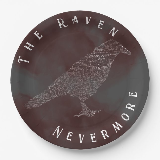 The Raven Poem Paper Plate (Front)