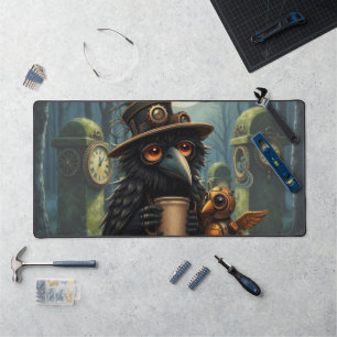 The raven powered by Coffee Desk Mat