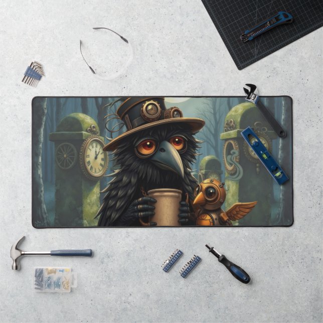 The raven powered by Coffee Desk Mat (Workstation)