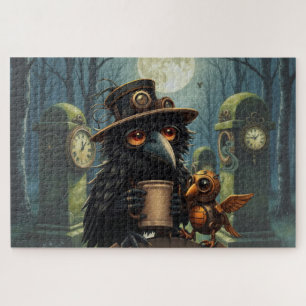 The raven powered by Coffee Jigsaw Puzzle
