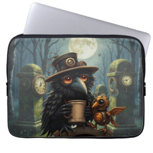 The raven powered by Coffee Laptop Sleeve