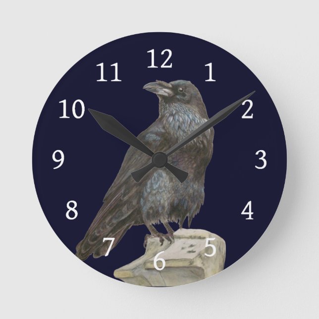 The Raven Round Clock (Front)