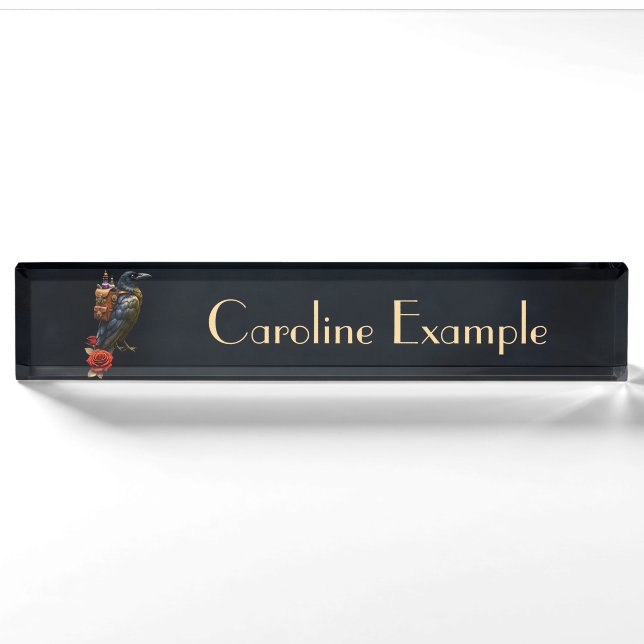The Raven’s Clockwork Delivery  Nameplate (Front)