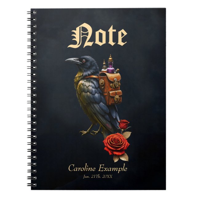 The Raven’s Clockwork Delivery Notebook (Front)