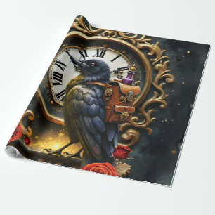 The Raven’s Clockwork Delivery Wrapping Paper