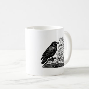 The Raven’s Grimoire - Bookish Gothic Art Coffee Mug