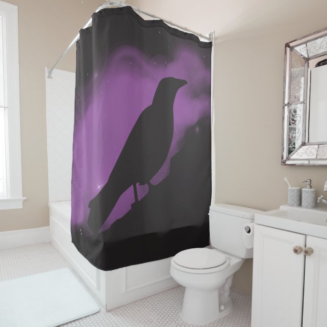 The Raven Shower Curtain (In Situ)