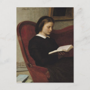 The Reader, 1861 Postcard