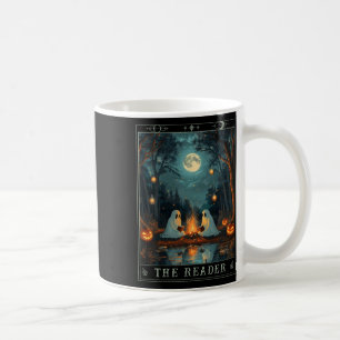 The Reader Bookish Cute Spooky Ghost Reading Book Coffee Mug