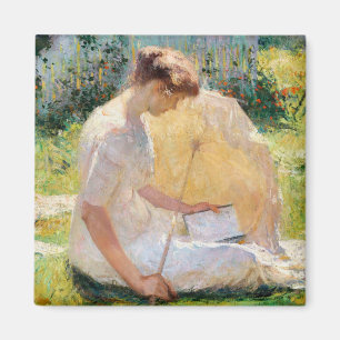 The Reader by Frank Weston Benson Magnet