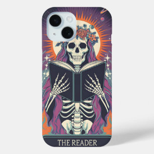 The Reader: Mystical Skeleton Tarot iPhone 15 Case