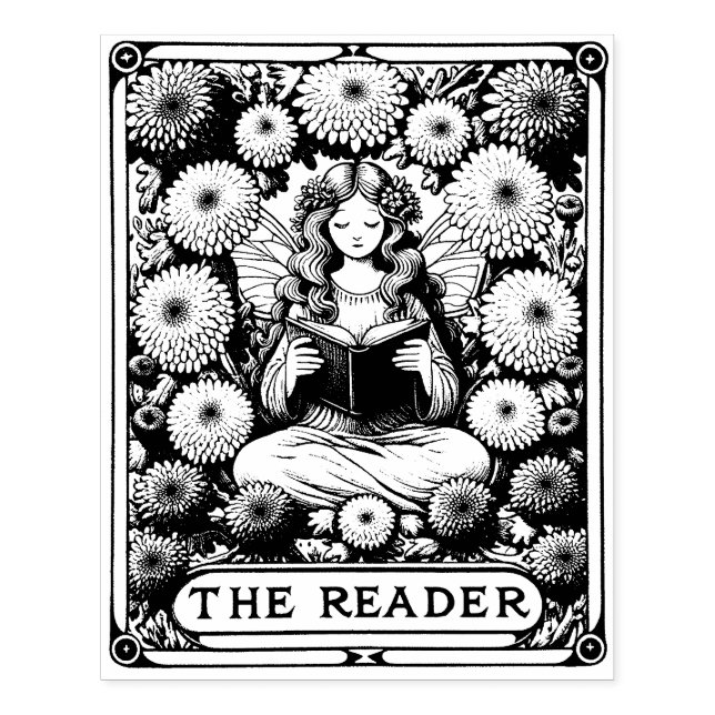The Reader Tarot Card Fairy                        Rubber Stamp (Imprint)