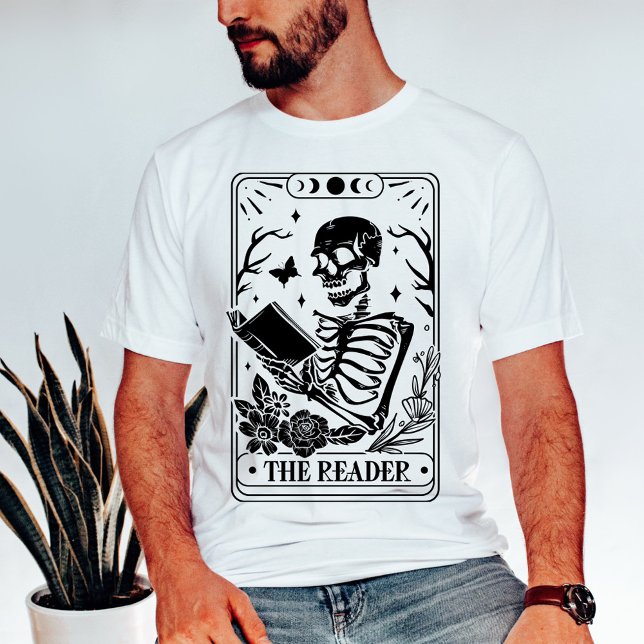 The Reader Tarot Skeleton T-Shirt (Creator Uploaded)