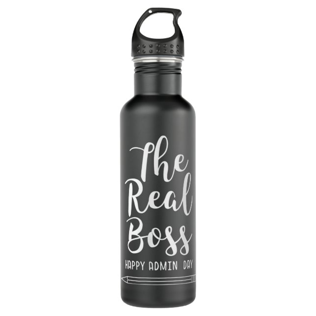The Real Boss - Happy Administrative Professionals 710 Ml Water Bottle (Front)