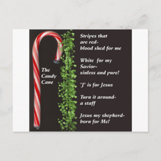 THe Real Candy Cane Meaning Holiday Postcard