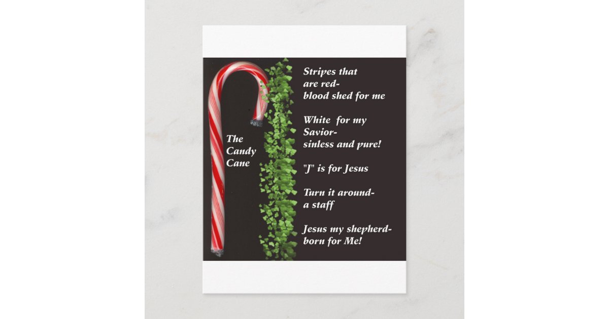 THe Real Candy Cane Meaning Postcard Zazzle