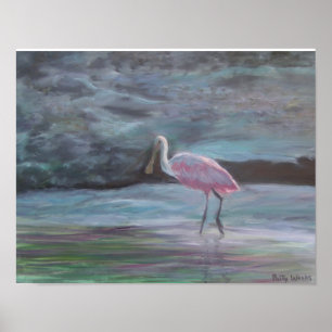 THE REAL FLORIDA-Roseate Spoonbill Poster