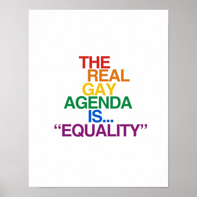 THE REAL GAY AGENDA POSTER (Front)