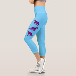 The Real Magenta Panthers Capri Leggings