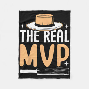 The Real Mvp Cricket  Fleece Blanket