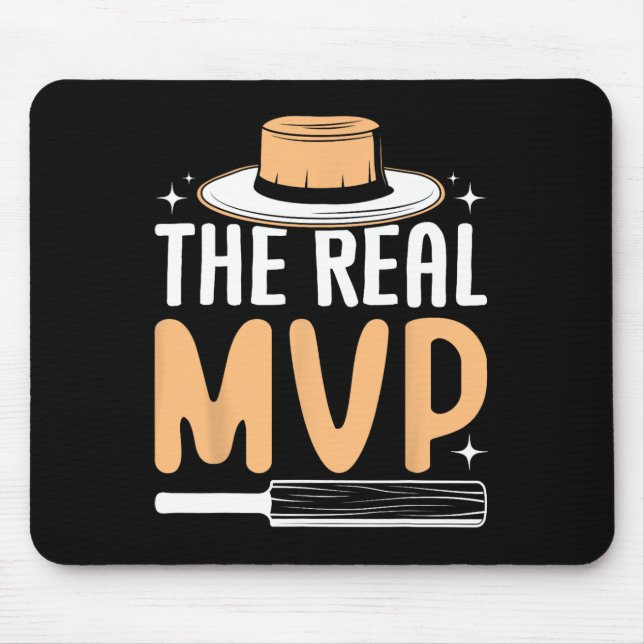 The Real Mvp Cricket  Mouse Mat (Front)