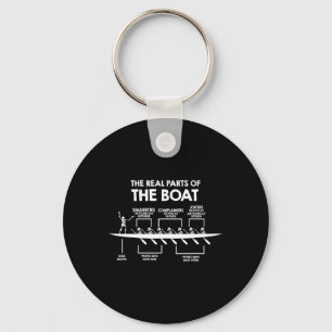 The Real Parts Of The Boat Funny Skeleton Rowing H Key Ring