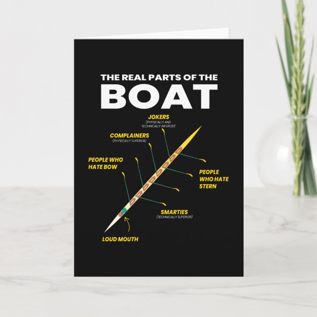 The Real Parts Of The Boat Oarsman Rower Card (Front)