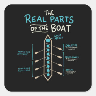 The Real Parts Of The Boat Square Sticker