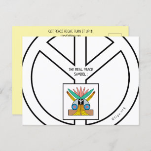 The real peace symbol postcard