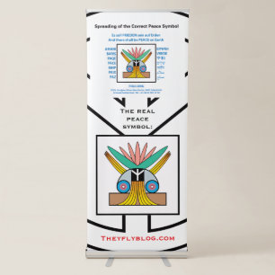 The real peace symbol retractable banner