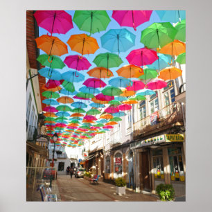 The Real Portugal- Agueda Umbrella Sky Poster