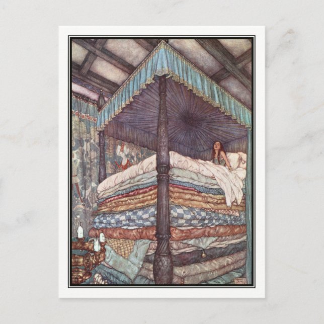 The Real Princess by Edmund Dulac Postcard (Front)