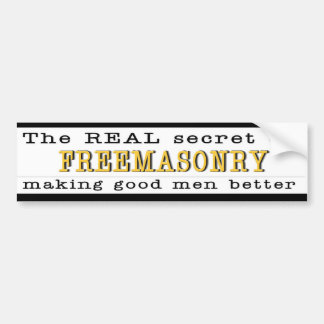 The REAL Secret Masonic Bumper Sticker
