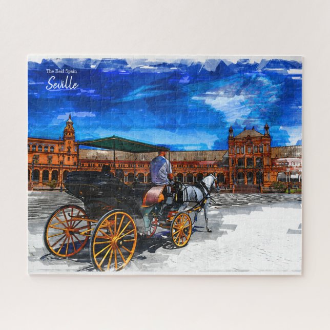 The Real Spain- Seville Postcard Jigsaw Puzzle (Horizontal)
