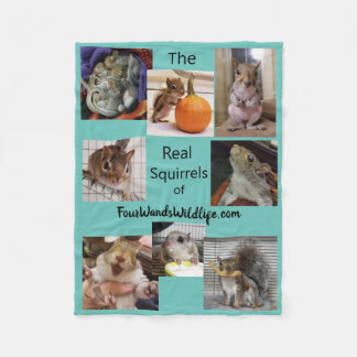 The Real Squirrels of FourWandsWildlife Fleece Blanket