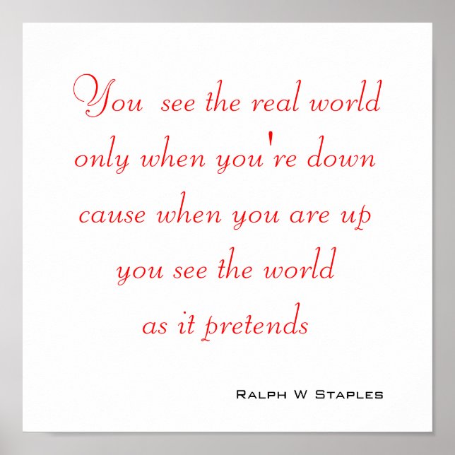 The Real World Poster (Front)