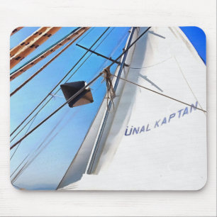 The Realist Adjusts The Sails Nautical Art Mouse Mat