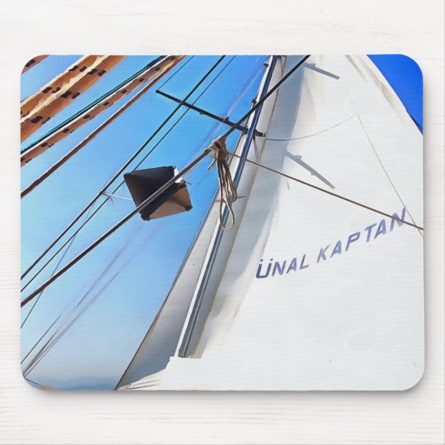 The Realist Adjusts The Sails Nautical Art Mouse Mat (Front)