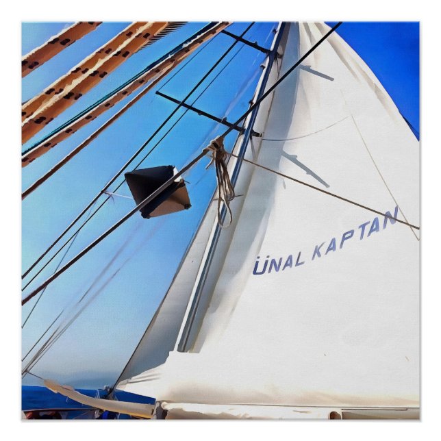 The Realist Adjusts The Sails Nautical Art Poster (Front)